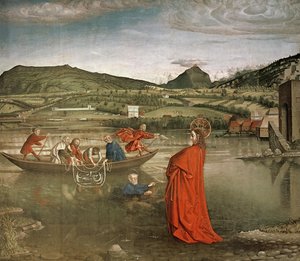 Wonderbaarlijke Vangst van Vissen, van het Altaarstuk van Kardinaal Francois de Mies, c.1444